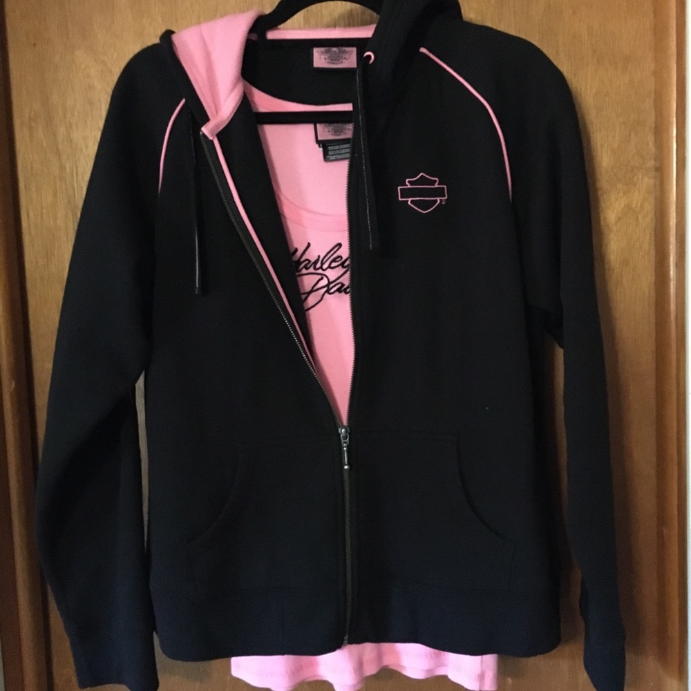 Harley Davidson Hoodie and Tank Top- XL Like New!